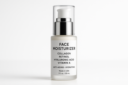 Face Moisturizer for Women Hydrating Serum Travel Size Lotion with Collagen Retinol Hyaluronic Acid & Vitamin A Anti Aging Face Cream Made in USA Facial Moisturizer Wrinkle Cream for Women 1oz