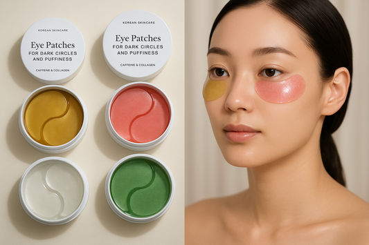 Under Eye Patches for Dark Circles and Puffiness - Korean Skin Care Caffeine Collagen Multi color 